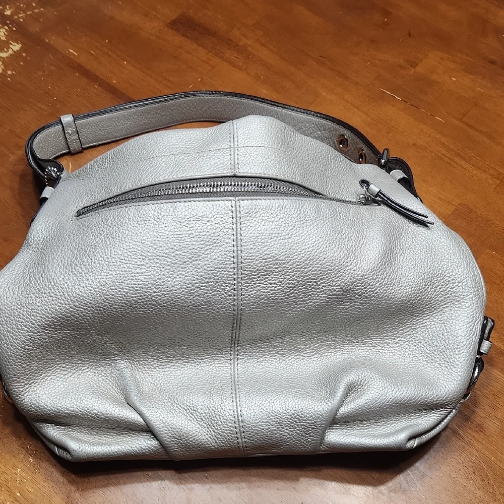 Coach Champagne Gold Pebbled leather  Hobo Bag, Vintage